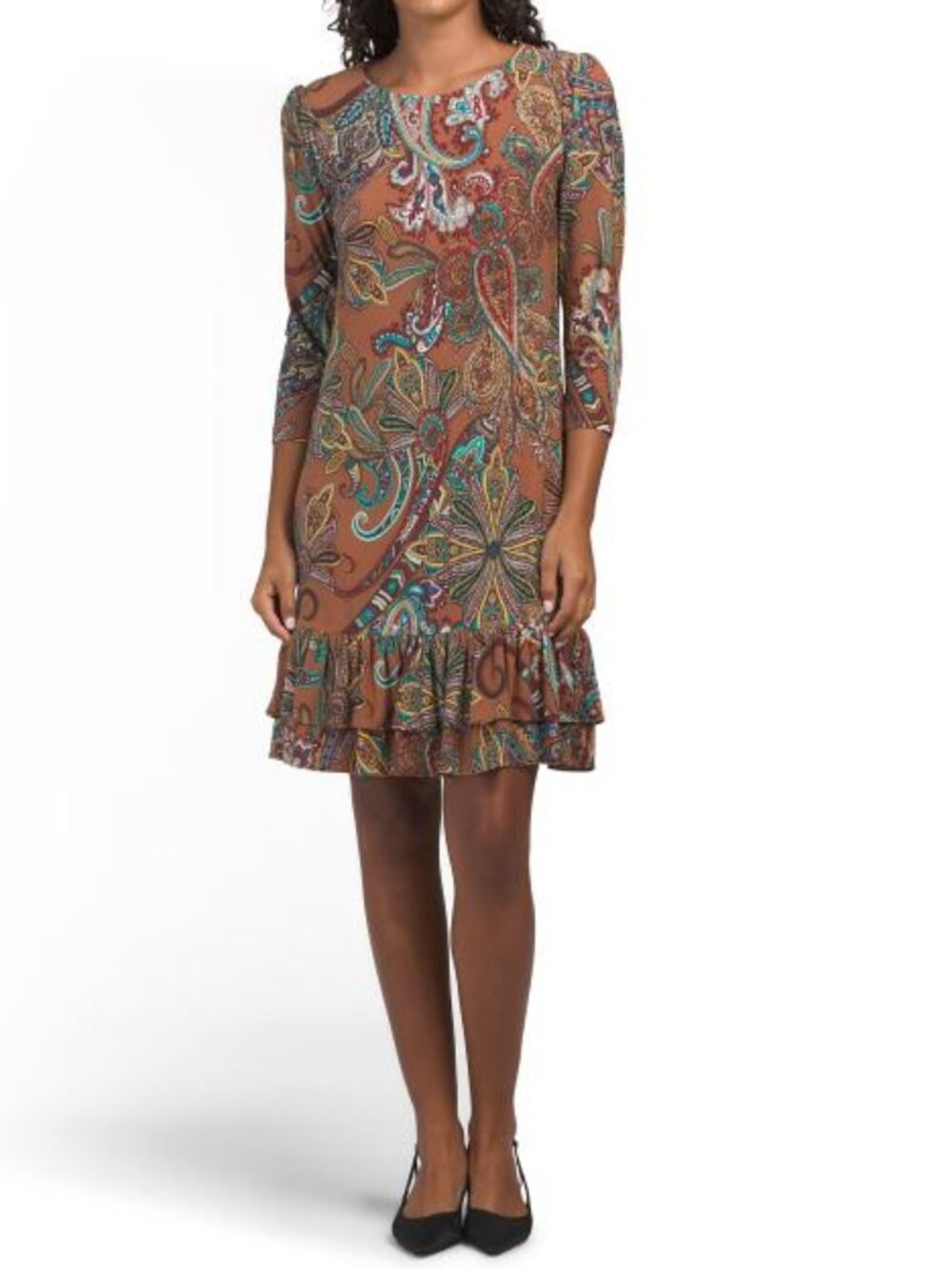 TOMMY HILFIGER Tannin Jersey Knit Mini Dress - Picture 1 of 2